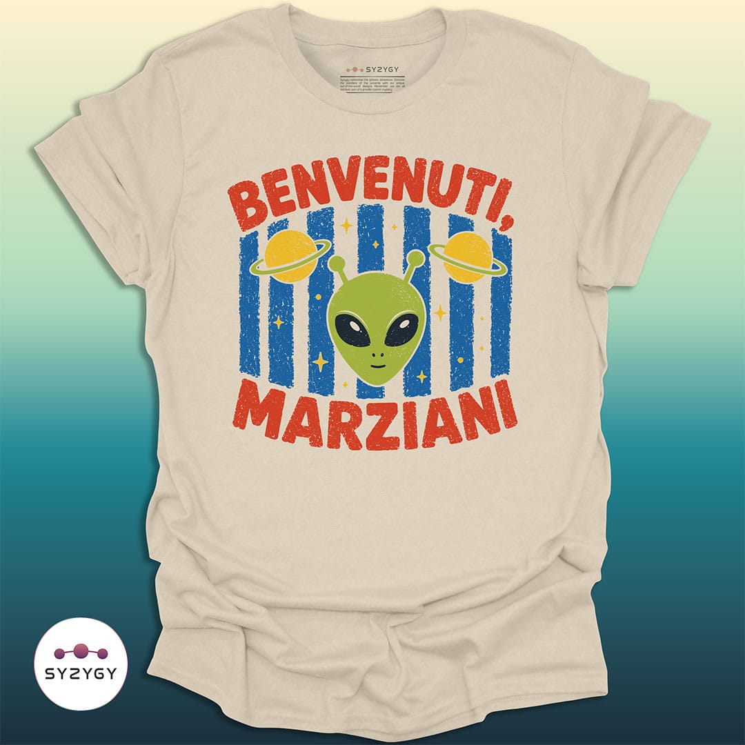 Syzygy Supply T-Shirt Natural / M Benvenuti Marziani T-shirt Space Aliens UFO Apparel