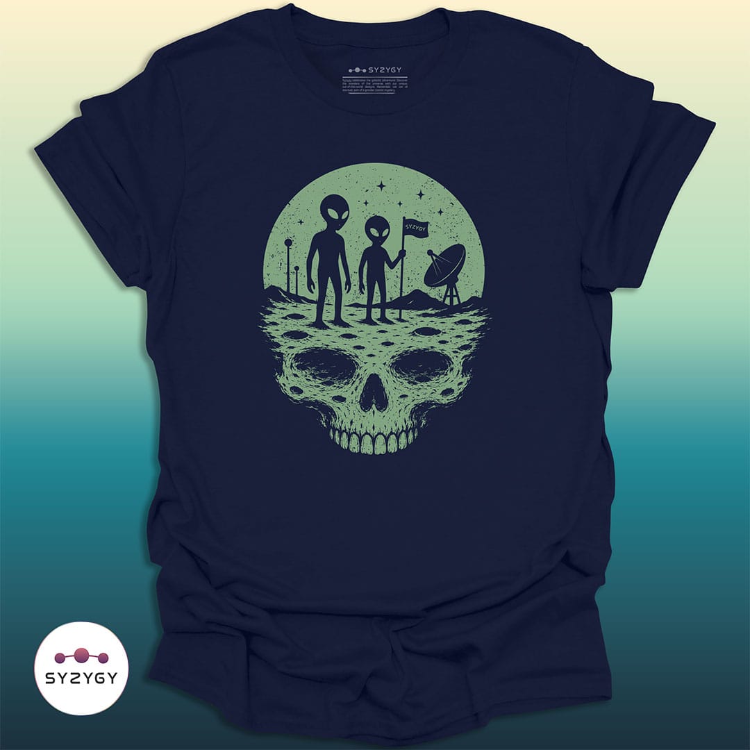Syzygy Supply T-Shirt Navy / S Lunar Remains T-shirt Space Aliens UFO Apparel