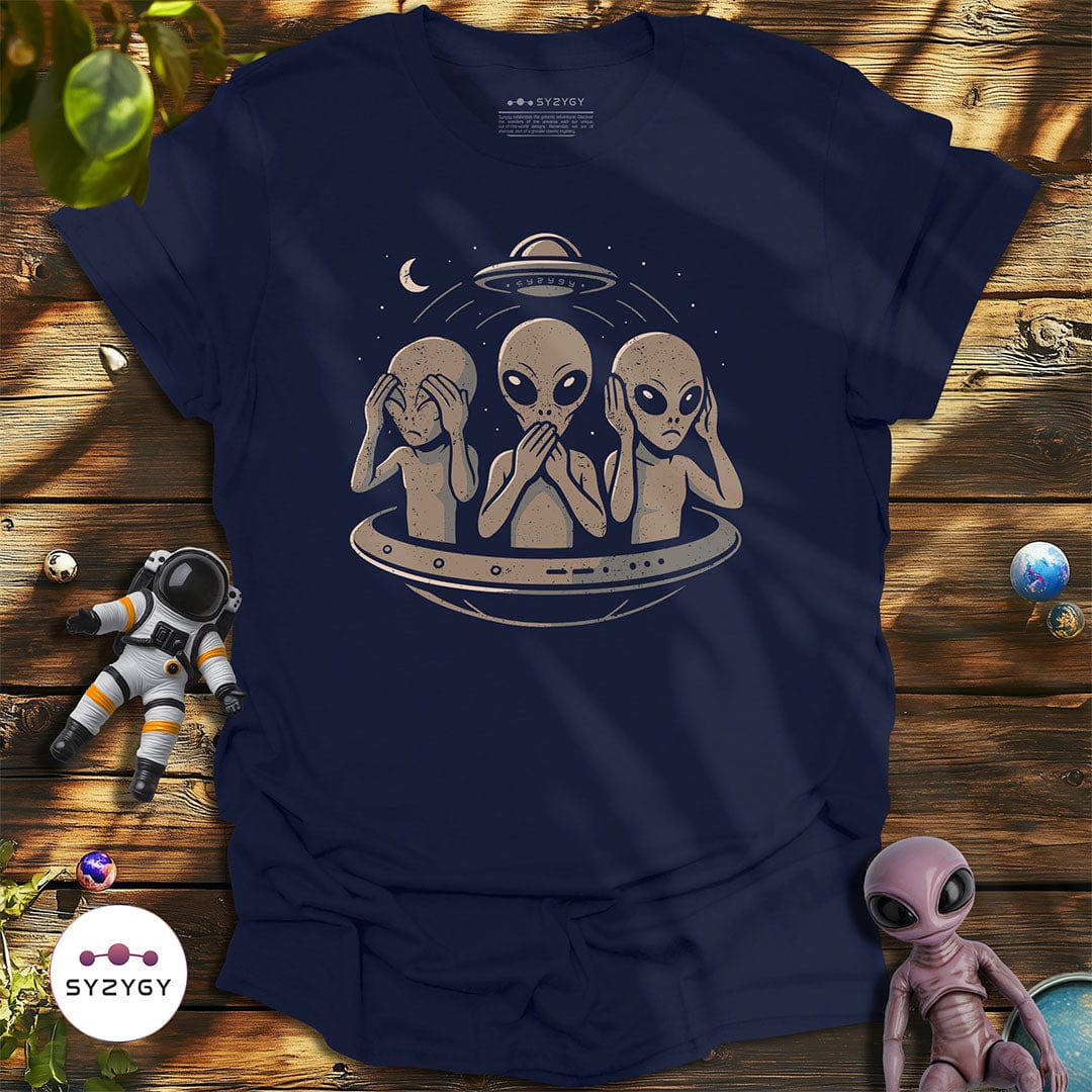 Syzygy Supply T-Shirt Navy / S Observe, Don't Disturb T-shirt Space Aliens UFO Apparel