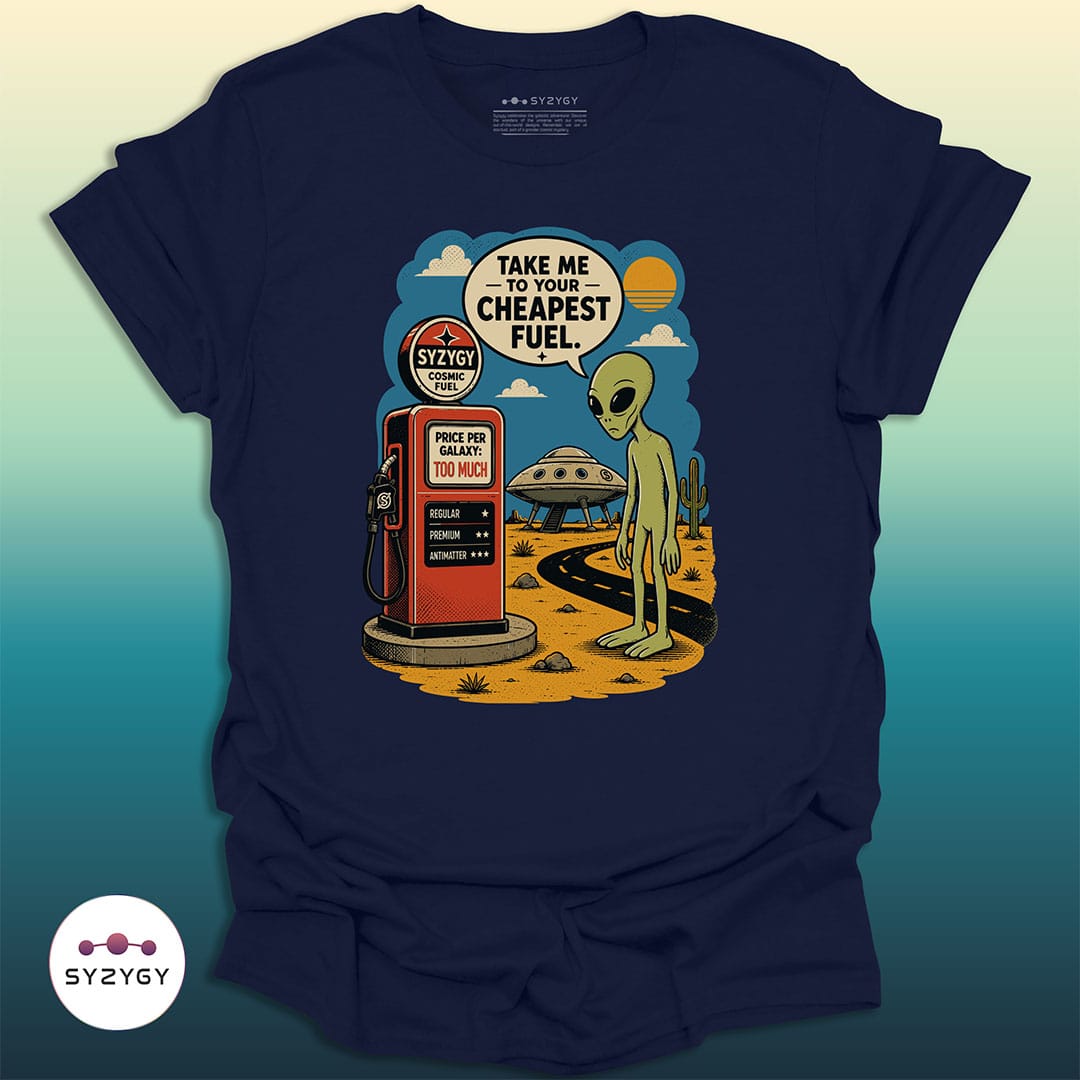 Syzygy Supply T-Shirt Navy / S Price Per Galaxy T-shirt Space Aliens UFO Apparel