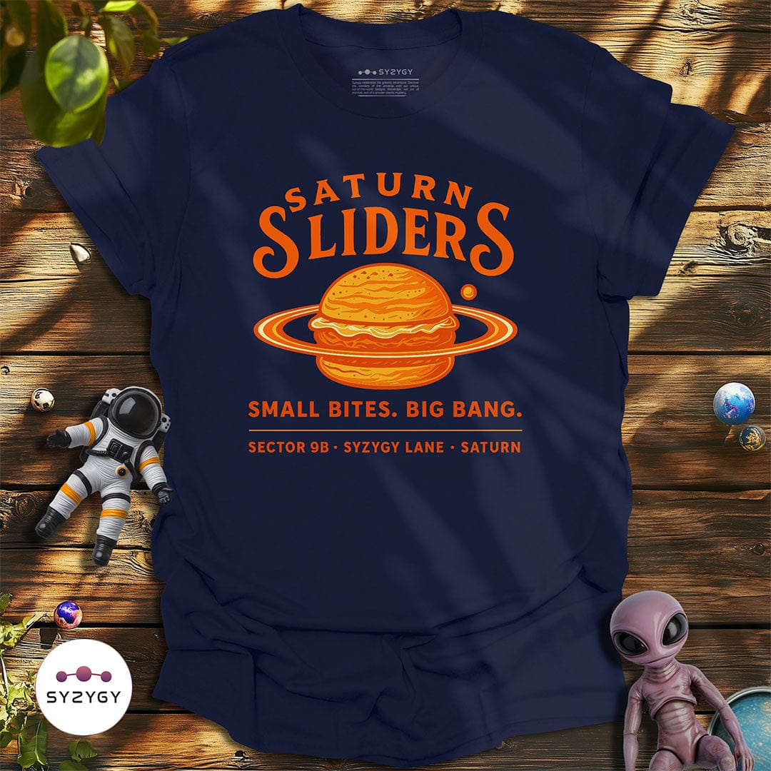 Syzygy Supply T-Shirt Navy / S Saturn Sliders T-shirt Space Aliens UFO Apparel
