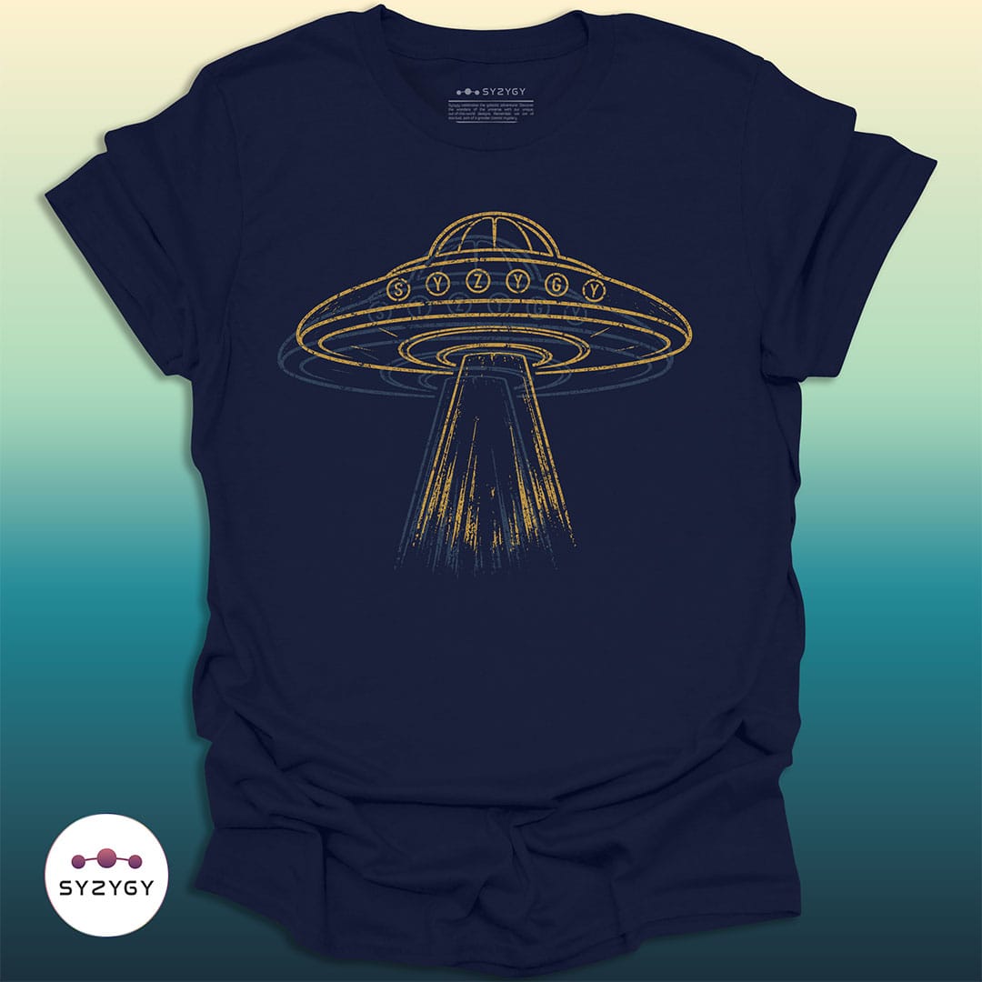 Syzygy Supply T-Shirt Navy / S Static Saucer T-shirt Space Aliens UFO Apparel