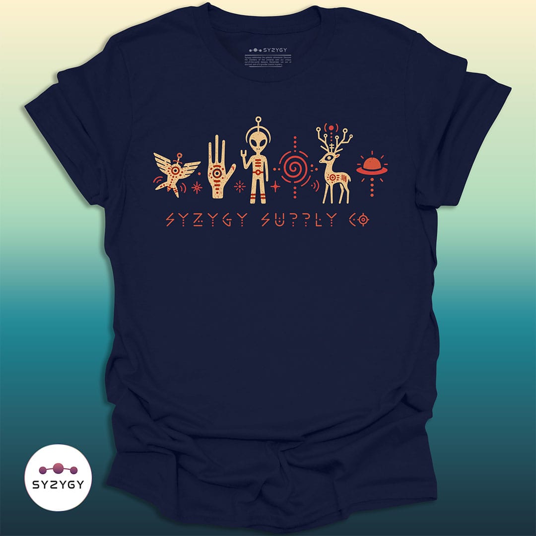 Syzygy Supply T-Shirt Navy / S The First Sequence T-shirt Space Aliens UFO Apparel