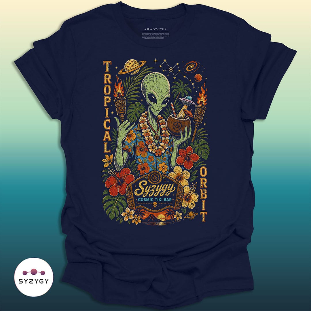 Syzygy Supply T-Shirt Navy / S Tropical Orbit T-shirt Space Aliens UFO Apparel