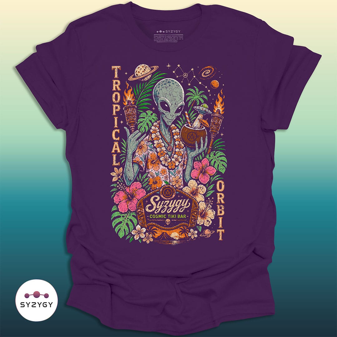 Syzygy Supply T-Shirt Purple / S Tropical Orbit T-shirt Space Aliens UFO Apparel