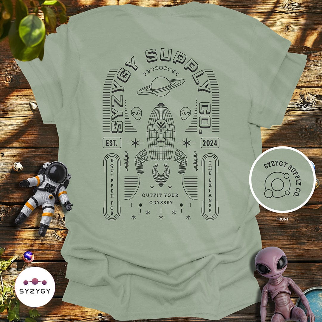Syzygy Supply T-Shirt Sage / S Equipped for the Expanse T-shirt Space Aliens UFO Apparel