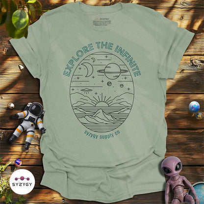 Syzygy Supply T-Shirt Sage / S Explore the Infinite T-shirt Space Aliens UFO Apparel