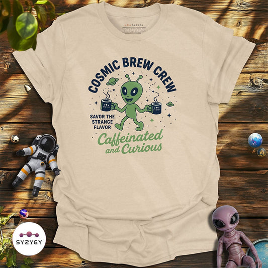 Syzygy Supply T-Shirt Sand / S Cosmic Brew Crew T-shirt Space Aliens UFO Apparel