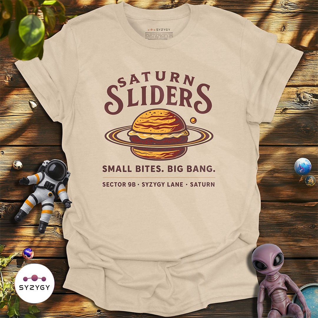 Syzygy Supply T-Shirt Sand / S Saturn Sliders T-shirt Space Aliens UFO Apparel