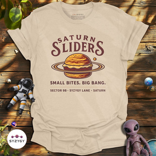 Syzygy Supply T-Shirt Sand / S Saturn Sliders T-shirt Space Aliens UFO Apparel