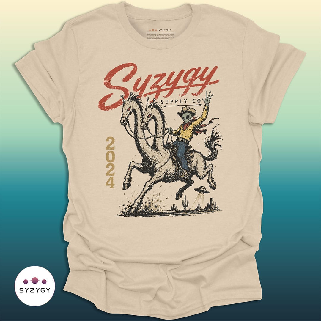 Syzygy Supply T-Shirt Sand / S Star Ranch Rider T-shirt Space Aliens UFO Apparel