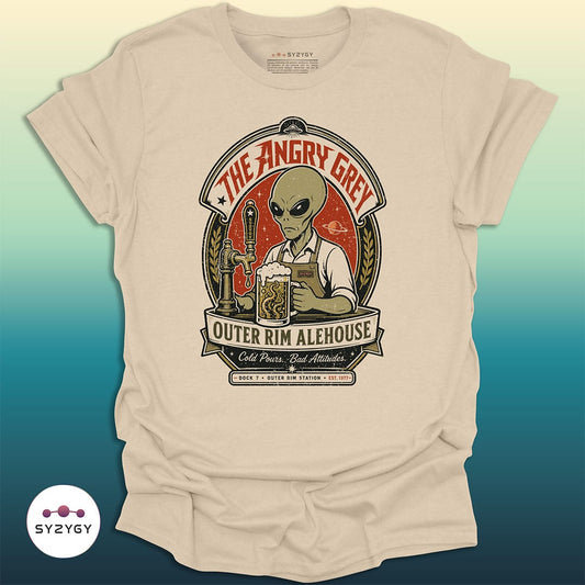 Syzygy Supply T-Shirt Sand / S The Angry Grey Alehouse Space Aliens UFO Apparel