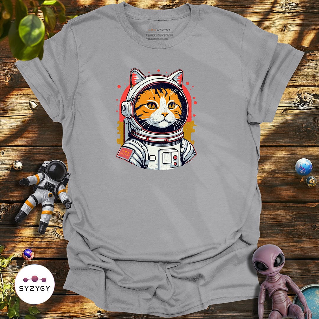 Syzygy Supply T-Shirt Sport Grey / S Catstronaut T-shirt Space Aliens UFO Apparel