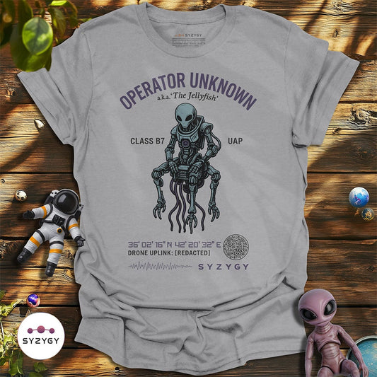 Syzygy Supply T-Shirt Sport Grey / S Operator Unknown T-shirt Space Aliens UFO Apparel