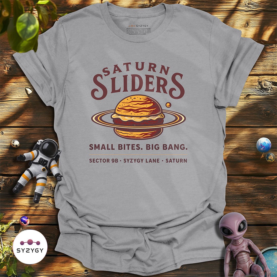 Syzygy Supply T-Shirt Sport Grey / S Saturn Sliders T-shirt Space Aliens UFO Apparel