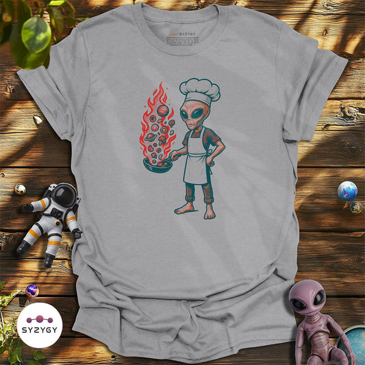 Syzygy Supply T-Shirt Sport Grey / S Stellar Stir-fry T-shirt Space Aliens UFO Apparel